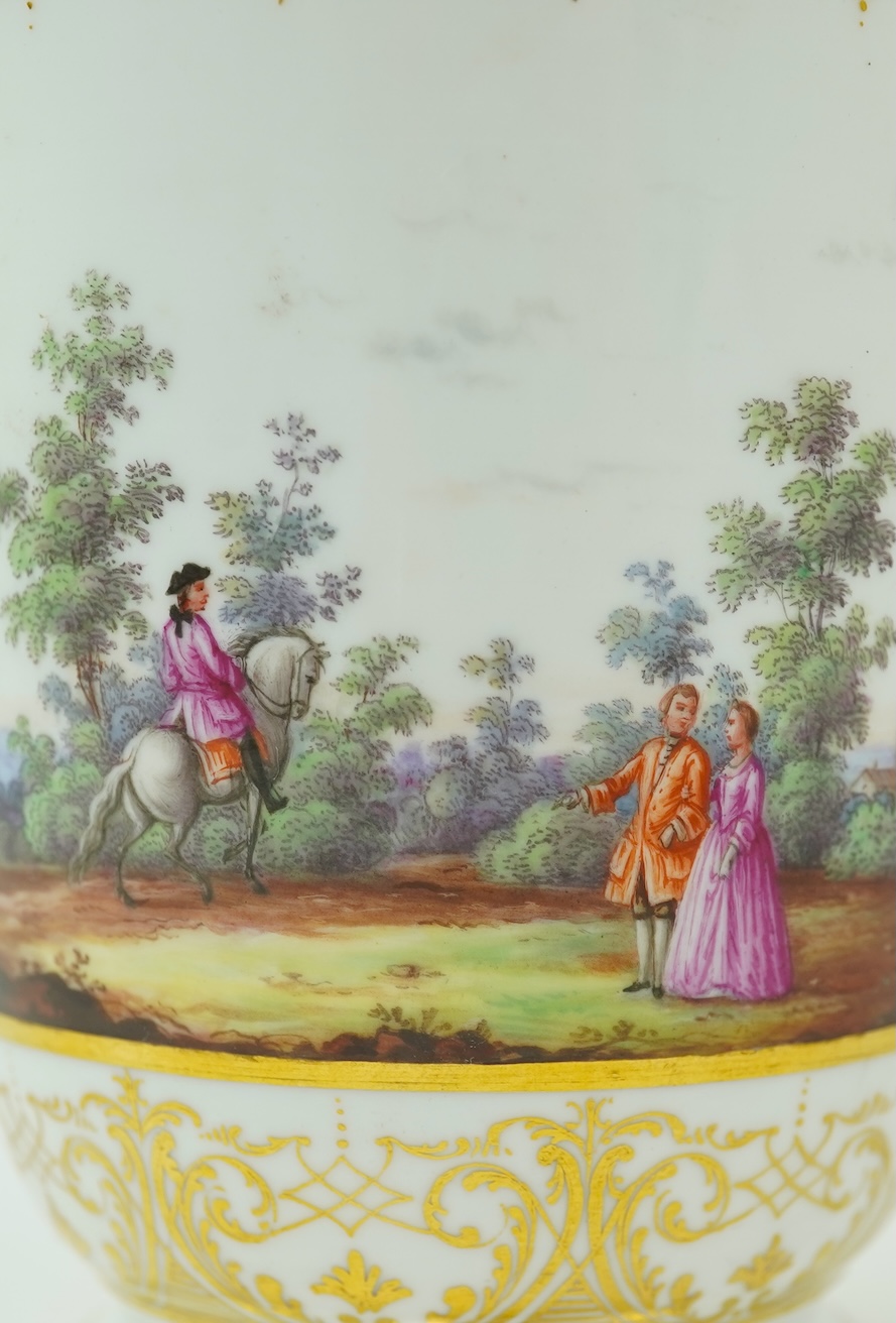 A Meissen vase and cover, 19th century